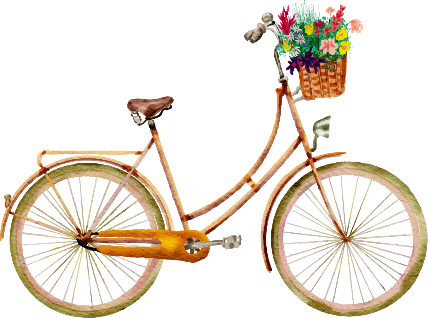 watercolor bicycle